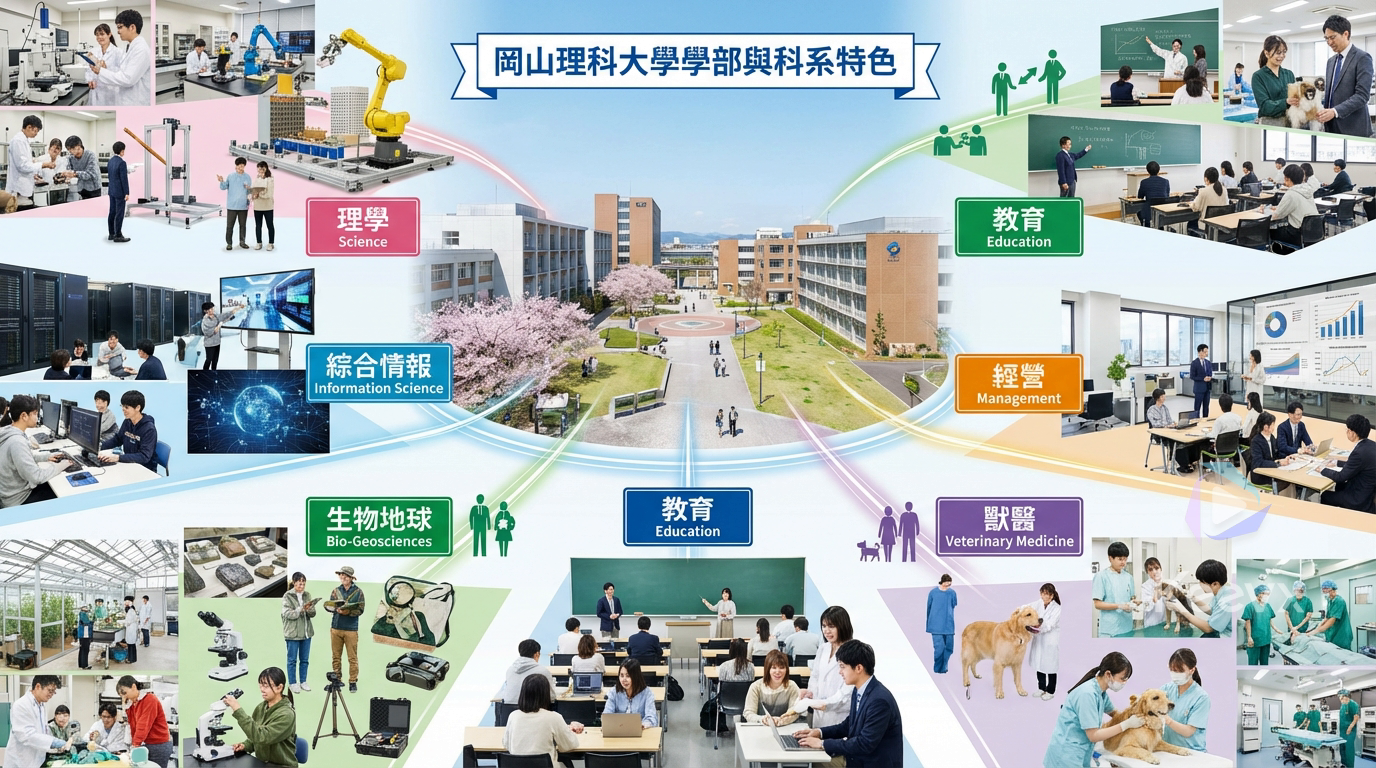 岡山理科大學學部與科系特色