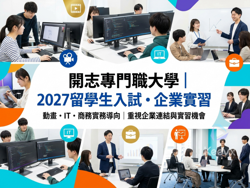開志專門職大學｜2027留學生入試・企業實習